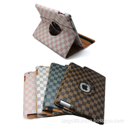 In stock 360 degree Rotating Cover Stand Magnetic Retro Style Smart Case for iPad 2 3 4